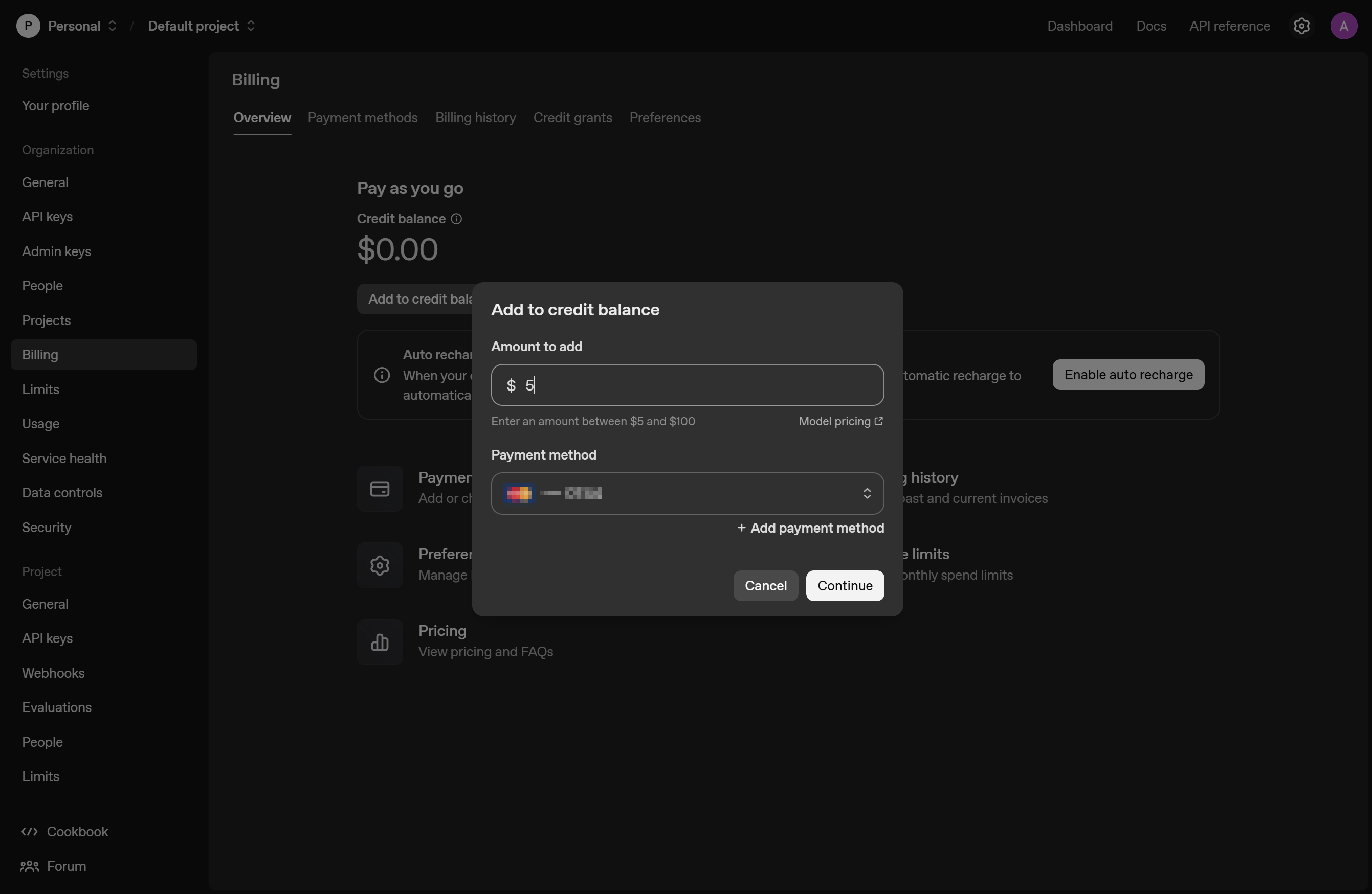 Finalize Credits and Payment
